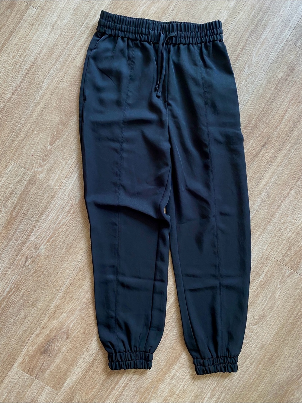 ZARA Black Elastic-Waist Jogger Pants